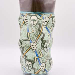 Untitled (vase with skull and portraits) by George Bowes 
