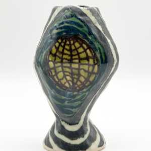 Untitled (striped hand vase) by George Bowes 