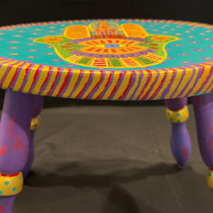 Hamsa Stool by Leslie Nichol 
