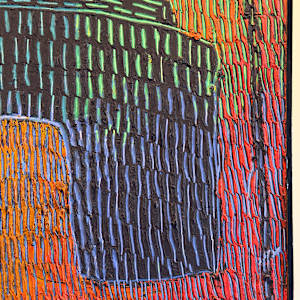 Untitled (black house with tree) by Leslie Nichol 