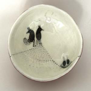 Untitled (tiny crow bowl) by Jenny Mendes, Image 1.