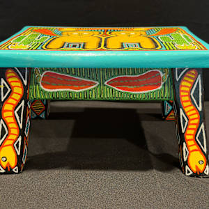 Puggles Mola Stool by Leslie Nichol 