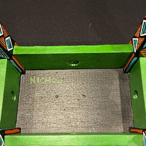 Puggles Mola Stool by Leslie Nichol 