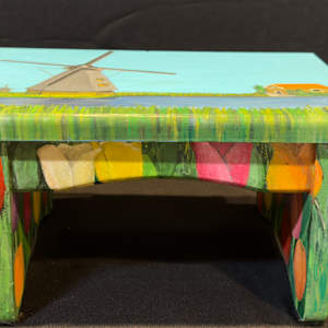 Netherlands Landscape Stool by Leslie Nichol 
