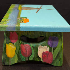 Netherlands Landscape Stool by Leslie Nichol 
