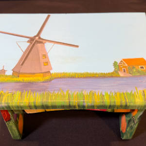 Netherlands Landscape Stool by Leslie Nichol 