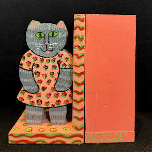 cat bookends by Leslie Nichol 