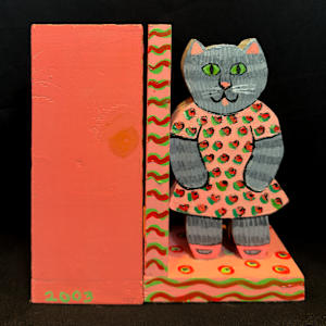 cat bookends by Leslie Nichol 