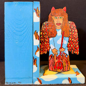 devil woman bookends by Leslie Nichol 