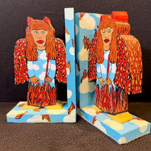 devil woman bookends by Leslie Nichol 