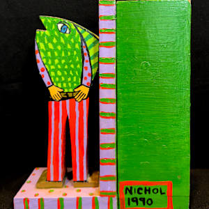 green fish mermaid book ends by Leslie Nichol 