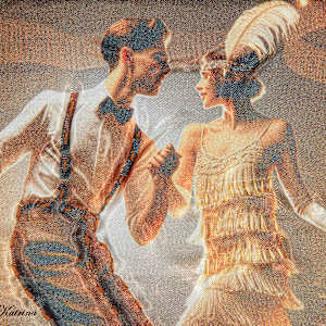 Flapper Dancers S by Katrina Sjoberg  Image: Flapper Dancers S detail