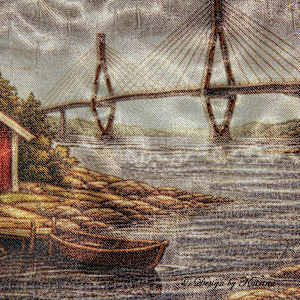 Summer Cottage B-2 by Katrina Sjoberg  Image: Details of hand and machine stitching.