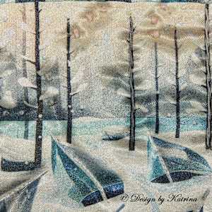Winter Boats 5S by Katrina Sjoberg  Image: Winter Boats 5S detail 1