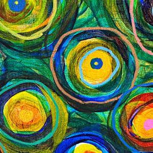 Bull's-eye Triptych by Patricia Buck, Image 2.