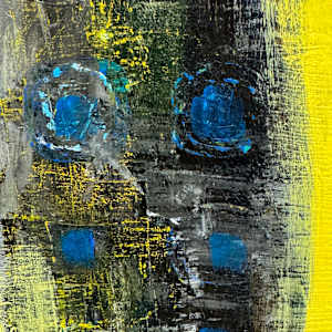 Fin by Patricia Buck  Image: Detail: Fin, 2000. 
Acrylic on closed Birch panel.
24”Hx24”W