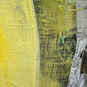 Fin by Patricia Buck  Image: Detail: Fin, 2000. 
Acrylic on closed Birch panel.
24”Hx24”W