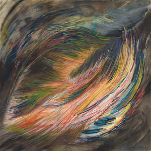 Power Form II by Patricia Buck  Image: Power Form II, Mixed media on paper. 48"x48".