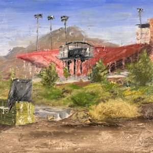 Sam Boyd Stadium - A View from the Trailer by Brandon Waite