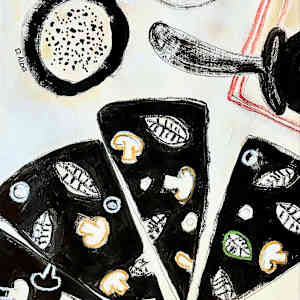 Culinary Series (4 works) by Diego Alba  Image: Culinary Series: Pizza Detail