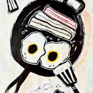 Culinary Series (4 works) by Diego Alba  Image: Culinary Series: Eggs And Bacon