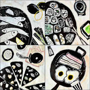 Culinary Series (4 works) by Diego Alba