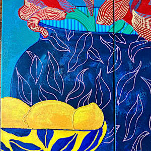 Four Lilies (Diptych) by Diego Alba  Image: Detail