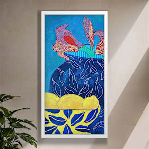 Four Lilies (Diptych) by Diego Alba  Image: Left Side