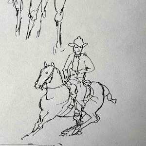Horses Sketch by Arthur Gebhardt, Image 5.