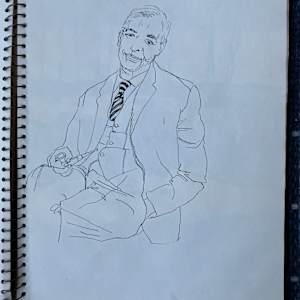 Man with Pipe by Arthur Gebhardt, Image 2.