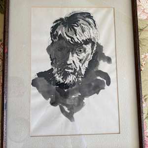 Sad Man Watercolor by Arthur Gebhardt, Image 1.