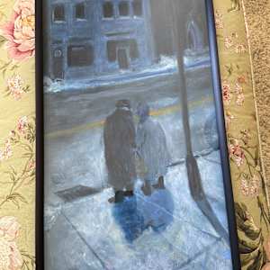 Snowy Night Stroll by Arthur Gebhardt, Image 1.