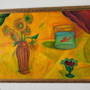 Abstract - Sunflower & Fish by Arthur Gebhardt, Image 1.