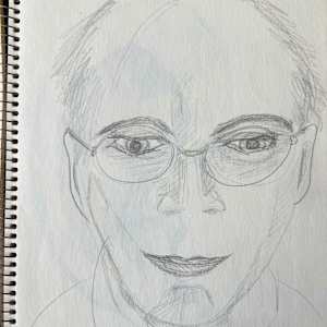 Self Portrait Sketch by Arthur Gebhardt, Image 1.