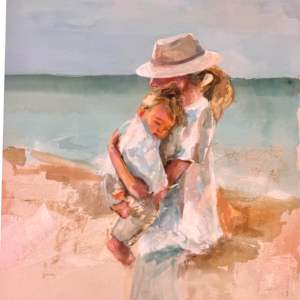 Commission painting, "Bonding in the shore" by VigMayol, Image 1.
