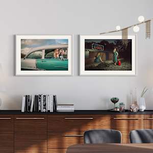 Lakeside After Midnight by Elisa Miller  Image: 20" x 30" with Bird Cage (2024)