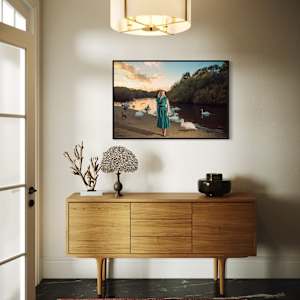 Where Swans Take Flight by Elisa Miller  Image: 30" x 45"