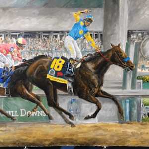 American Pharaoh at Churchill Downs by Patrick Cunningham