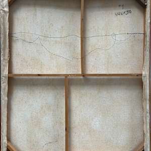 Blue: Red + Yellow + Blue Triptych by Margaret Moench 