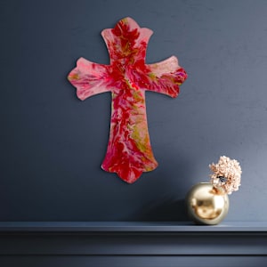 Redeeming Love by Debra Wilson  Image: Redeeming Love” shines against a deep backdrop, a striking emblem of grace and beauty born through sacrifice