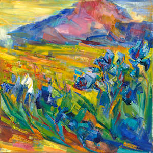 SonnetPainting 124: Far from accident [Between Van Gogh’s Irises and Cezanne’s Mountain] by Elena Maslova-Levin