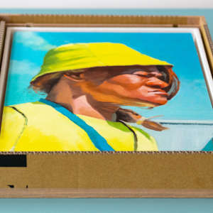 Earthsworld Portrait #6 by Alexander Grimm  Image: Used cardboard packaging