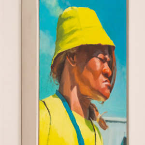 Earthsworld Portrait #6 by Alexander Grimm  Image: Side view with handmade floater frame