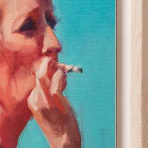 EWP Oil Portrait Print #1 by Alexander Grimm  Image: Mounted print is floating in the frame box