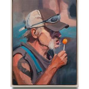 Earthsworld Portrait #4 by Alexander Grimm  Image: Front view with handmade floater frame