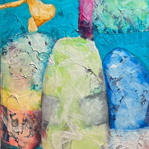 Crab Pot Buoys #4 (tall) by Liz Morton