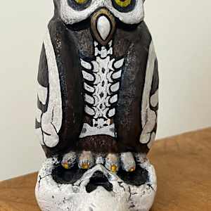 Owl and Raven Sculptures by Thomus Manos 