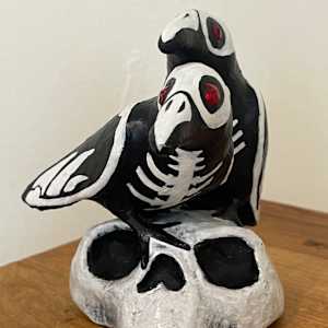 Owl and Raven Sculptures by Thomus Manos, Image 6.