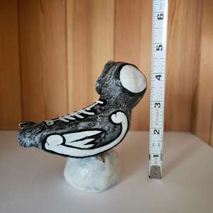 Owl and Raven Sculptures by Thomus Manos 