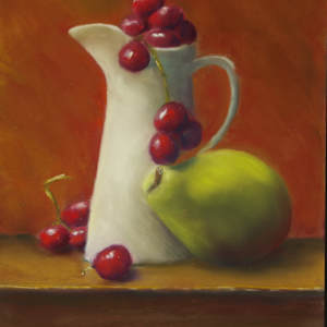 Pitcher With Fruit by Shelley Loring